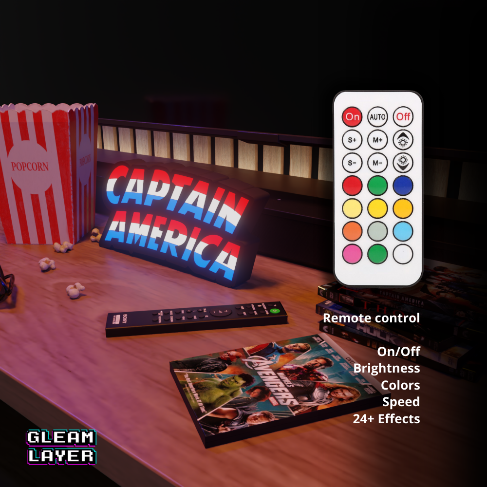 Captain America Iconic Marvel Hero LED Decor for Epic Spaces