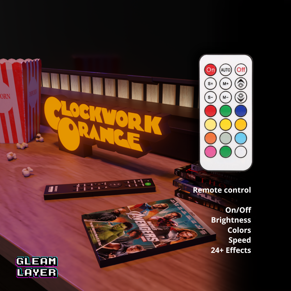 A Clockwork Orange Iconic Cult Film LED Decor for Artistic Spaces