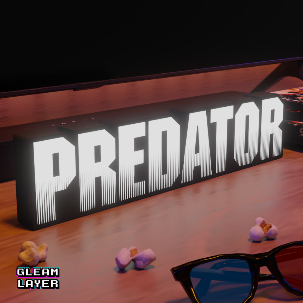 Predator LED Lightbox RGB Movie Room Wall Sign