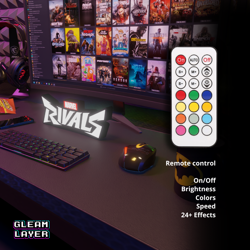 Marvel Rivals Iconic Marvel Game LED Decor for Dynamic Gaming Spaces