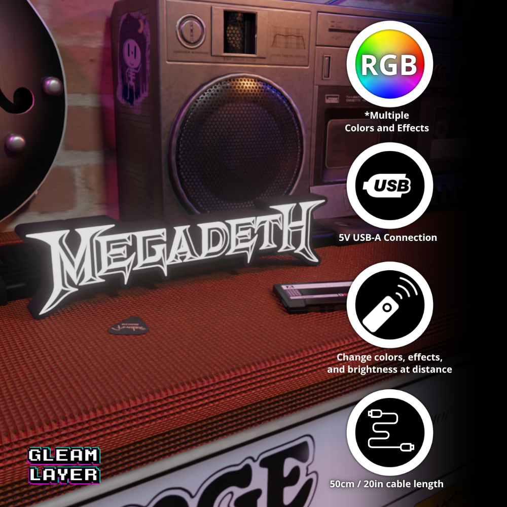 Thrash Metal Room Decoration with Megadeth Logo