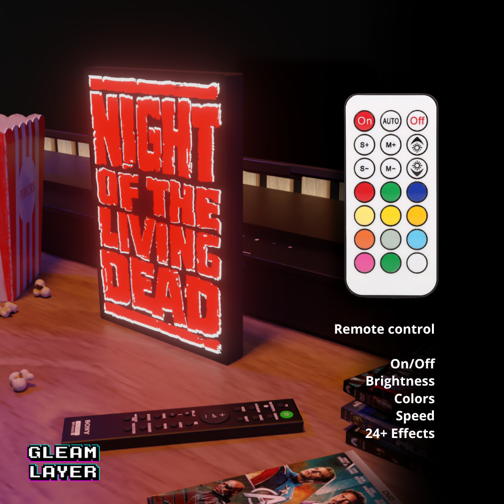 Night of the Living Dead Undead Classic LED Decor for Horror Chill Spaces