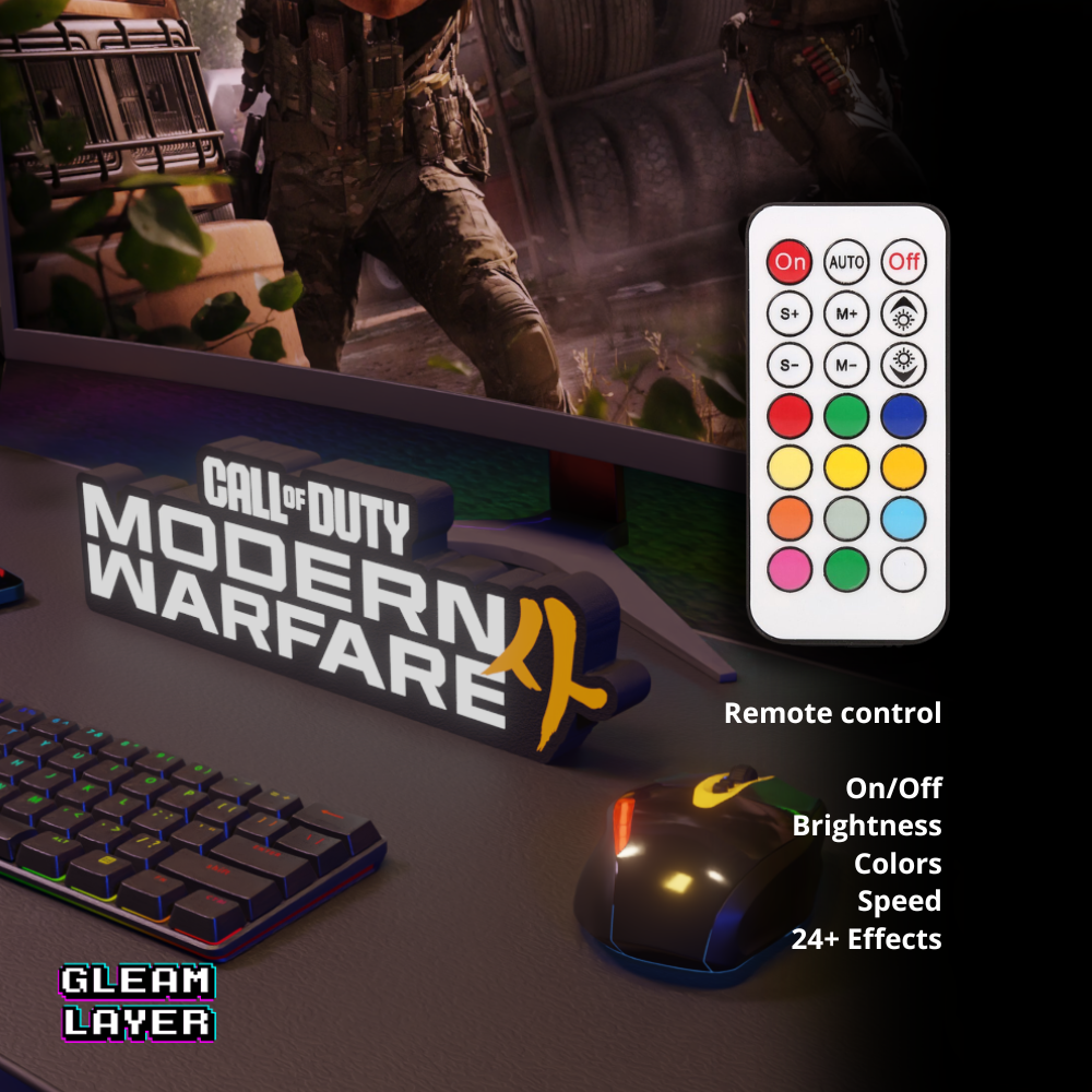 Call of Duty Modern Warfare Iconic FPS LED Decor for Competitive Gaming Spaces