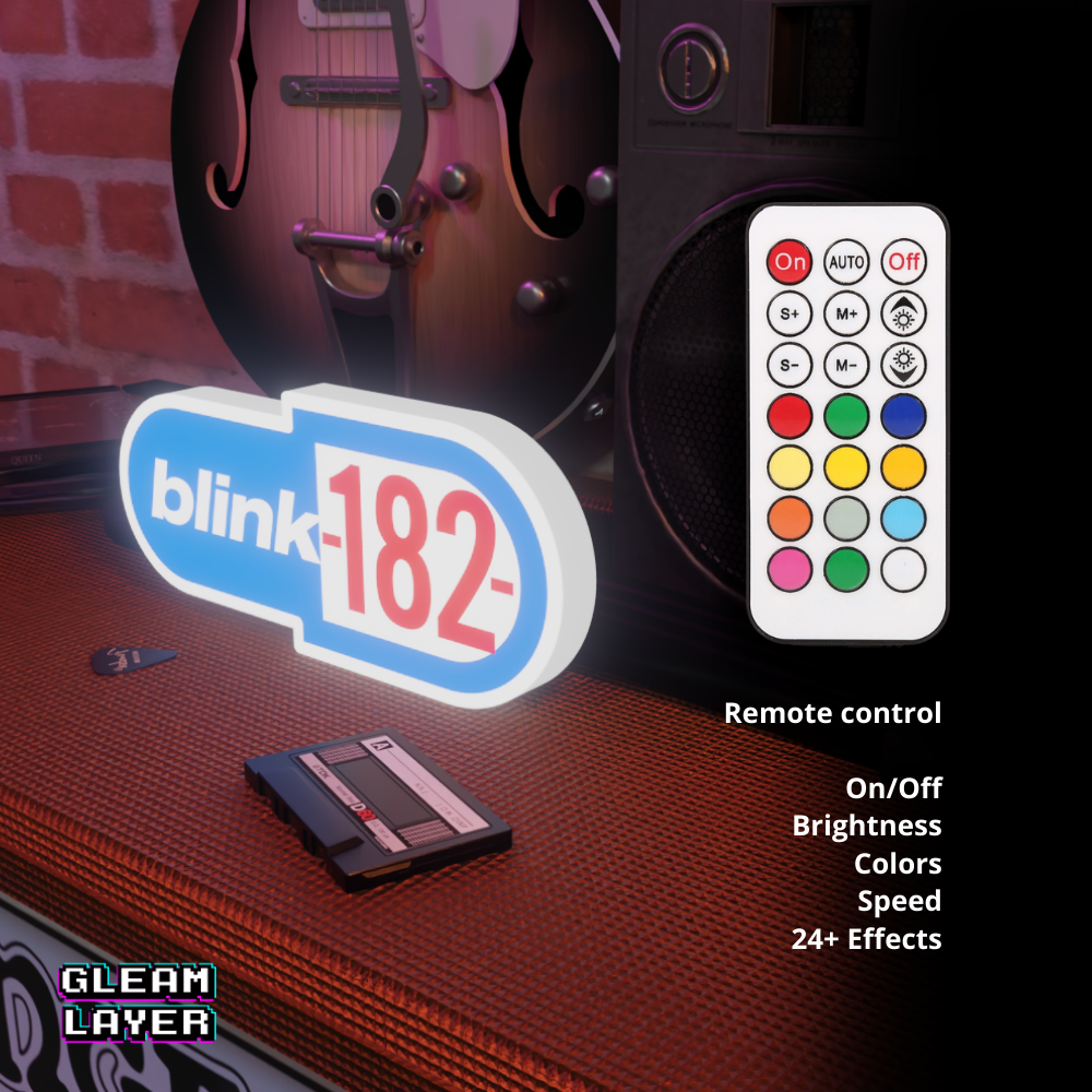 Blink 182 Old Logo Iconic Pop Punk LED Accent for Music & Chill Setups