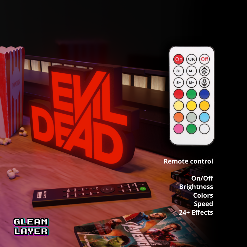Evil Dead Iconic Horror Film LED Decor for Dark Chill Spaces