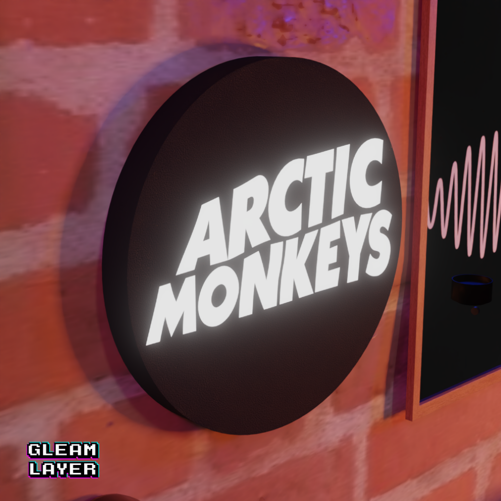 Arctic Monkeys Indie Rock LED Lightbox for Studio & Collector Spaces