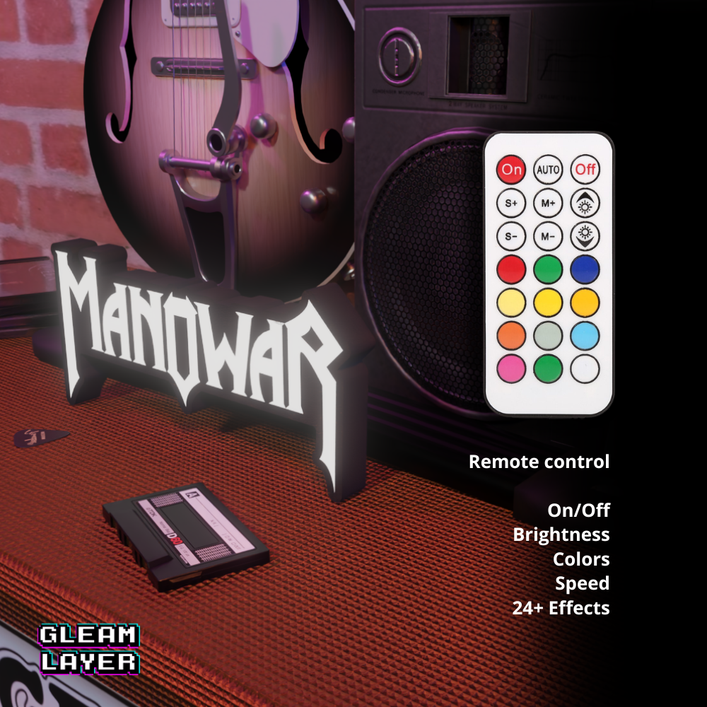 Manowar Music Room LED Display Lamp for Home Bar
