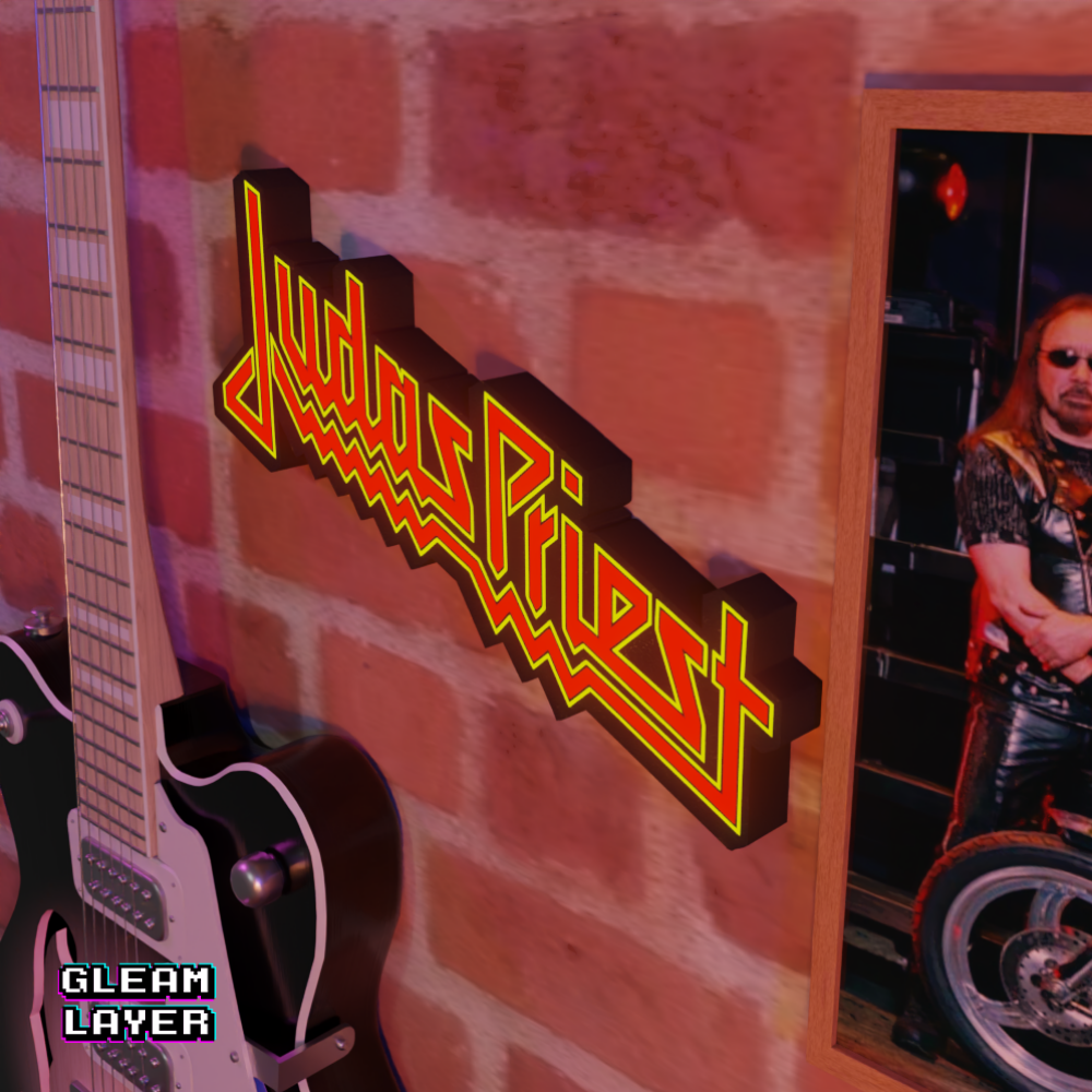 Judas Priest 80s Heavy Metal Neon Style Wall Light for Studio Decor