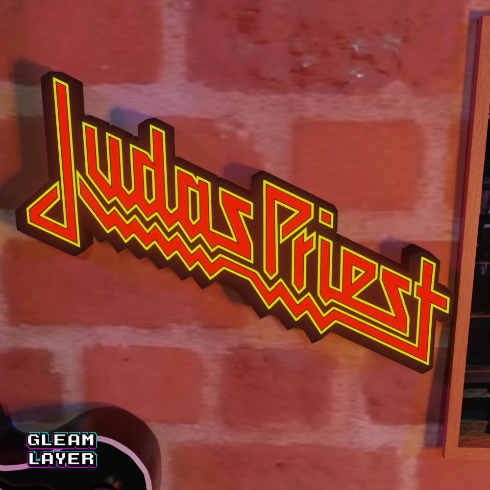 Judas Priest Classic Heavy Metal RGB Glow Sign for Vintage Metal Rooms