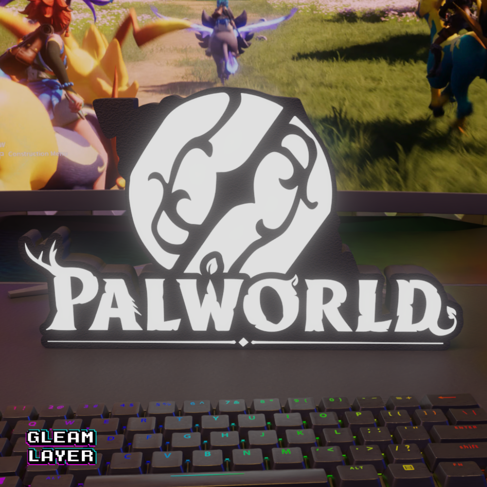 Palworld Pal Sphere LED Gaming RGB Light Sign Neon Lightbox