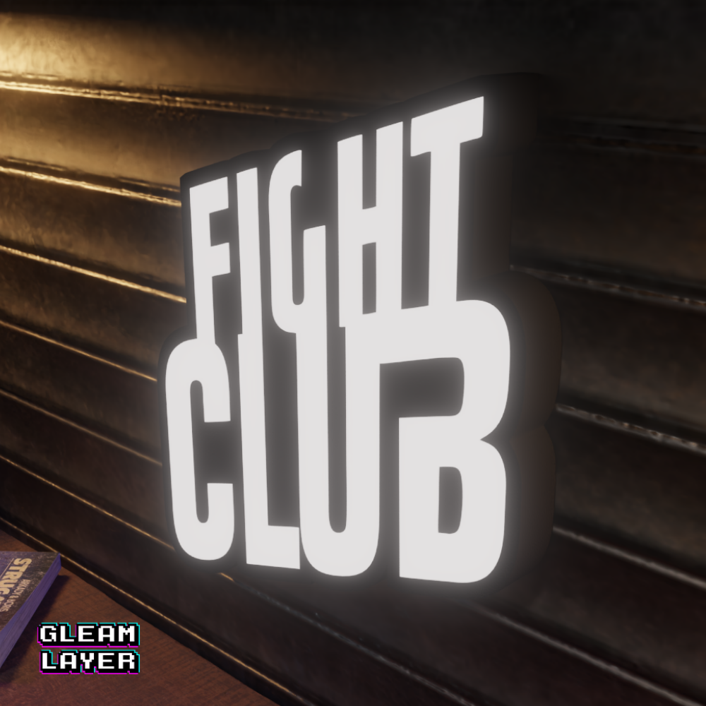 Fight Club Neon Style Underground Wall Accent for Gamer Setups