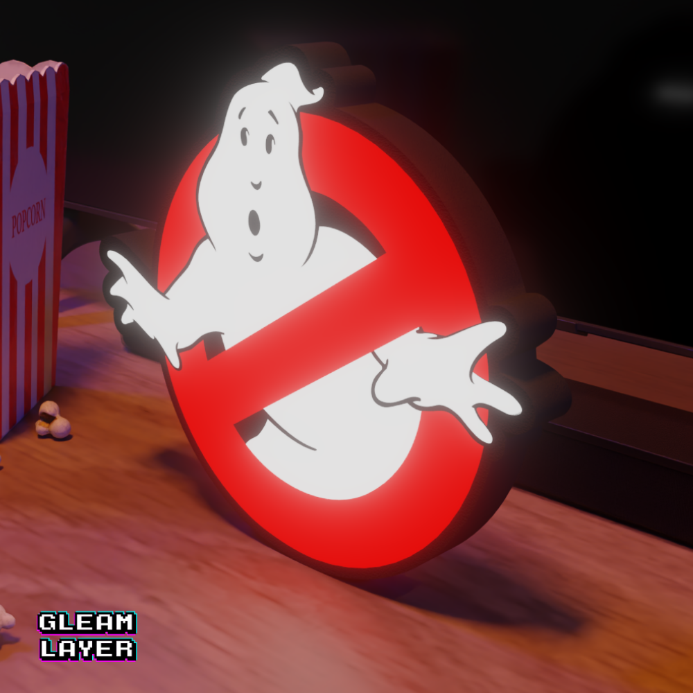 Ghostbusters Neon Style Paranormal Wall Accent for Gamer Setups