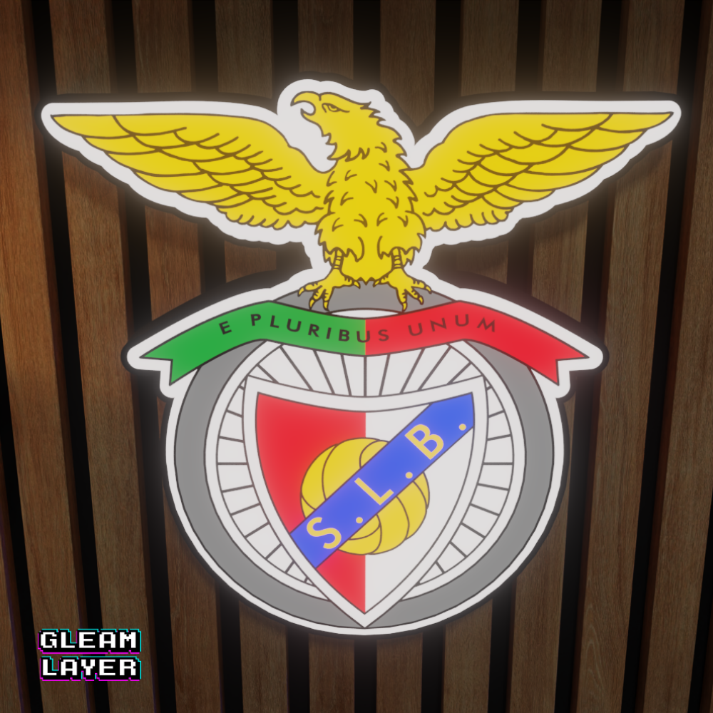 SL Benfica Logo LED RGB Light Sign Football Wall Decor