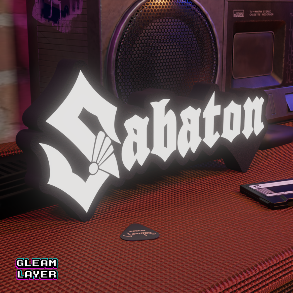 Sabaton LED Lightbox RGB Neon Wall Sign for Fans