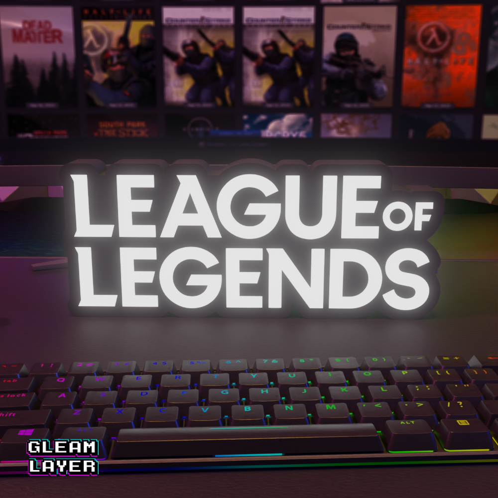 League of Legends RGB Glow Decor for Esports Gaming Rooms