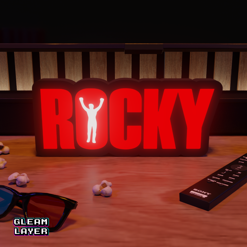 Rocky Balboa Boxing RGB Glow Decor for Sports Movie Rooms