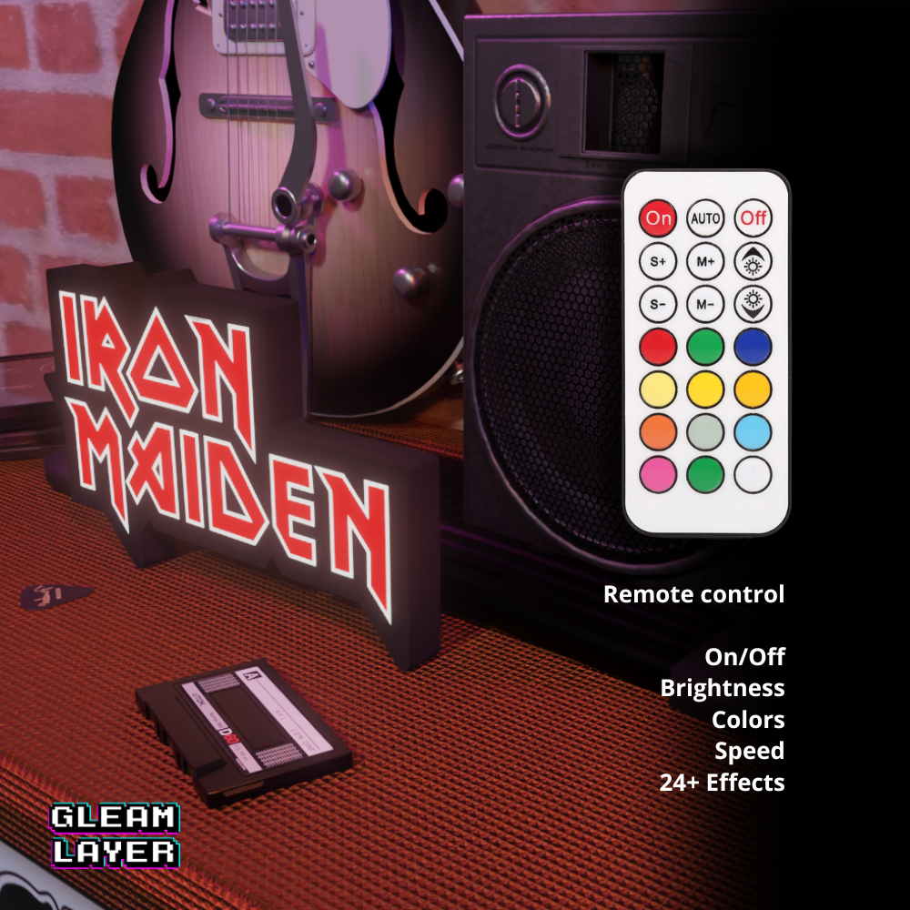 Iron Maiden Inspired LED Lightbox Neon Lamp for Collectors