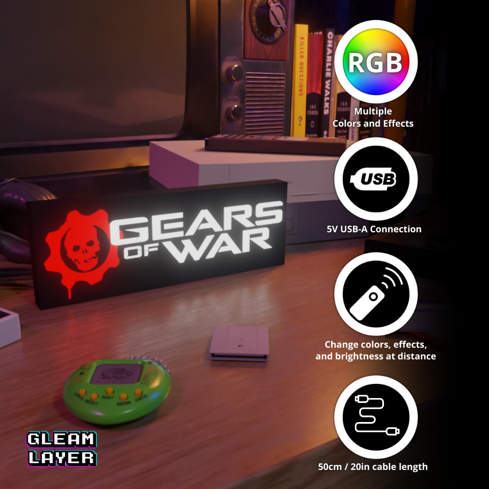 Gears of War Sci-Fi Combat RGB Atmosphere Display for Entertainment Rooms
