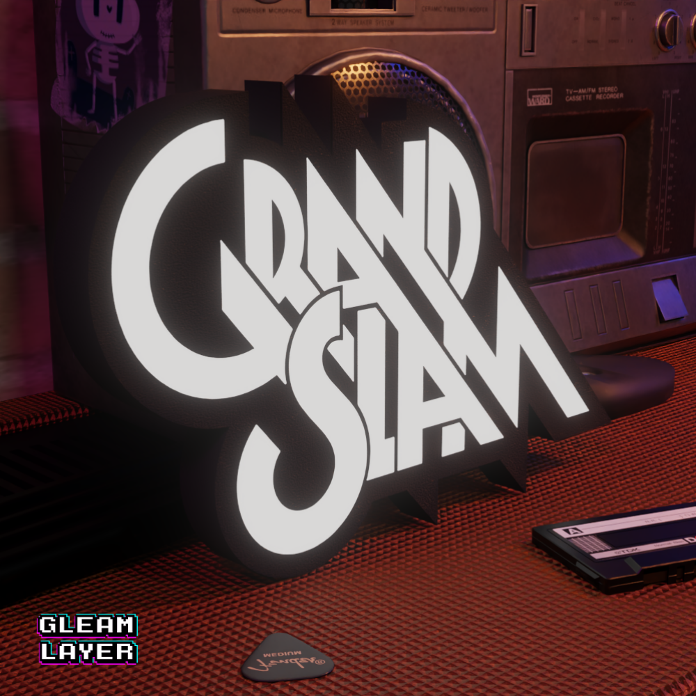 Grand Slam Iconic Rock LED Lightbox for Collector Spaces