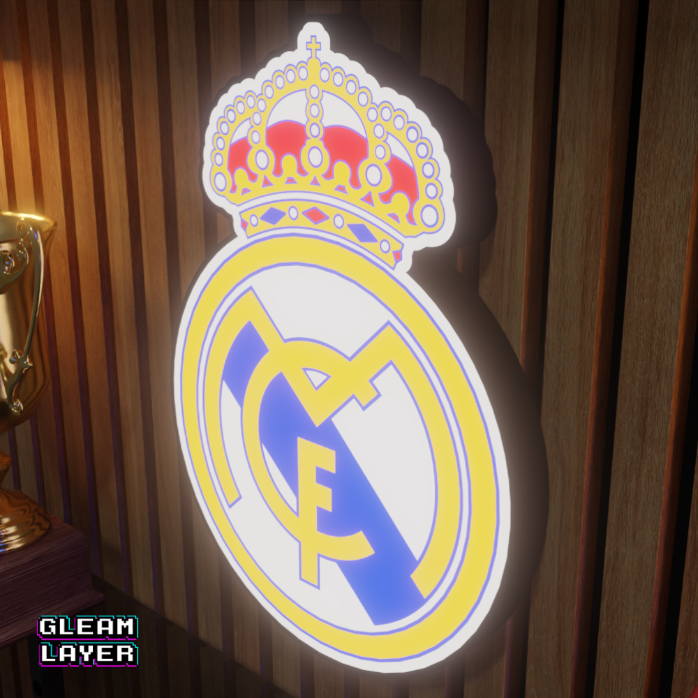 Real Madrid CF LED Logo Light RGB Room Decor