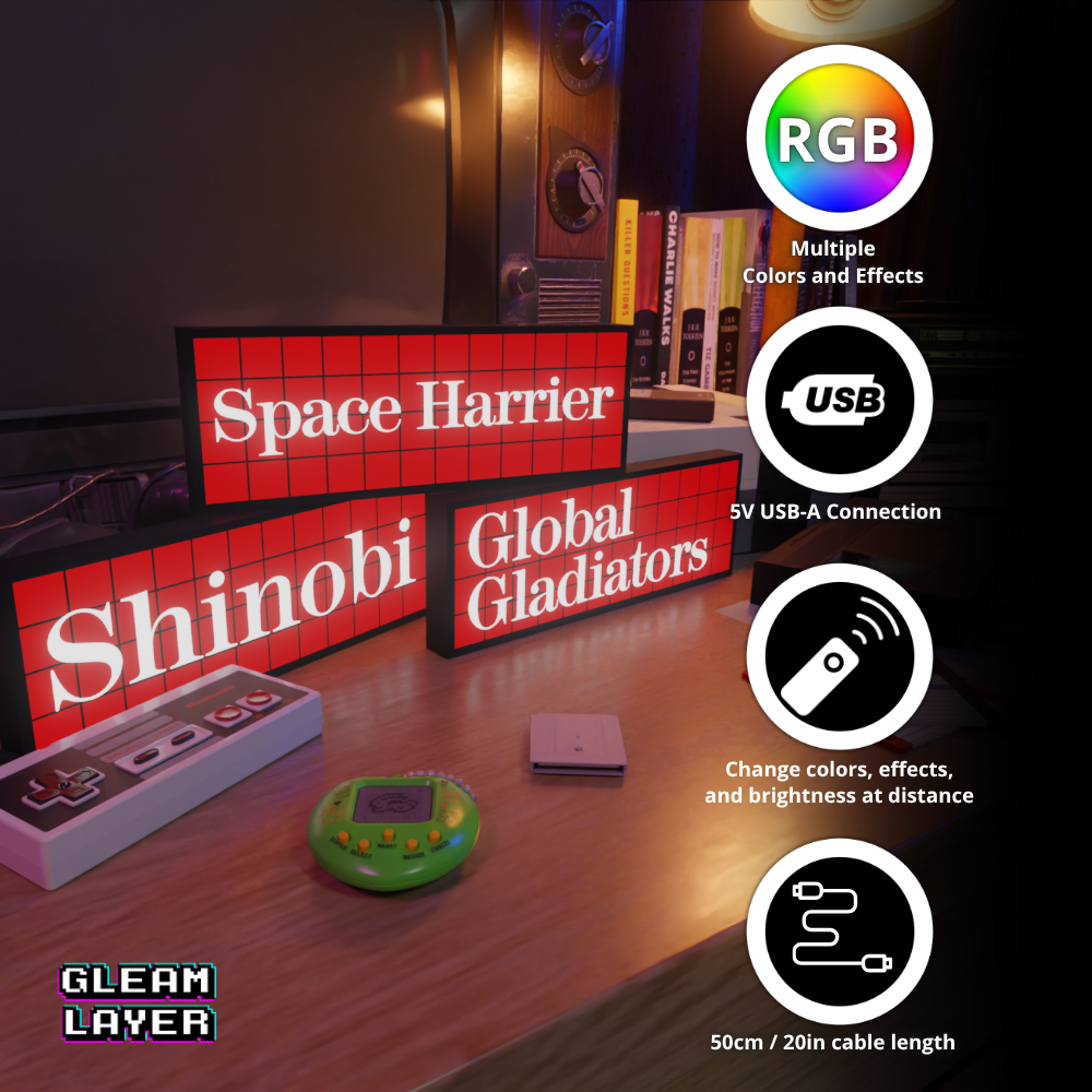 Master System 8-Bit Era RGB Atmosphere Display for Entertainment Rooms