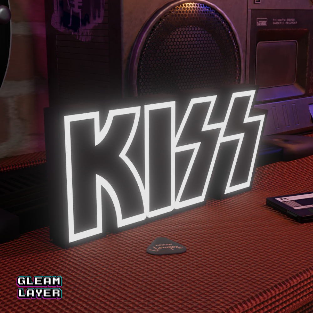 Kiss Iconic Rock LED Lightbox for Collector & Fan Spaces