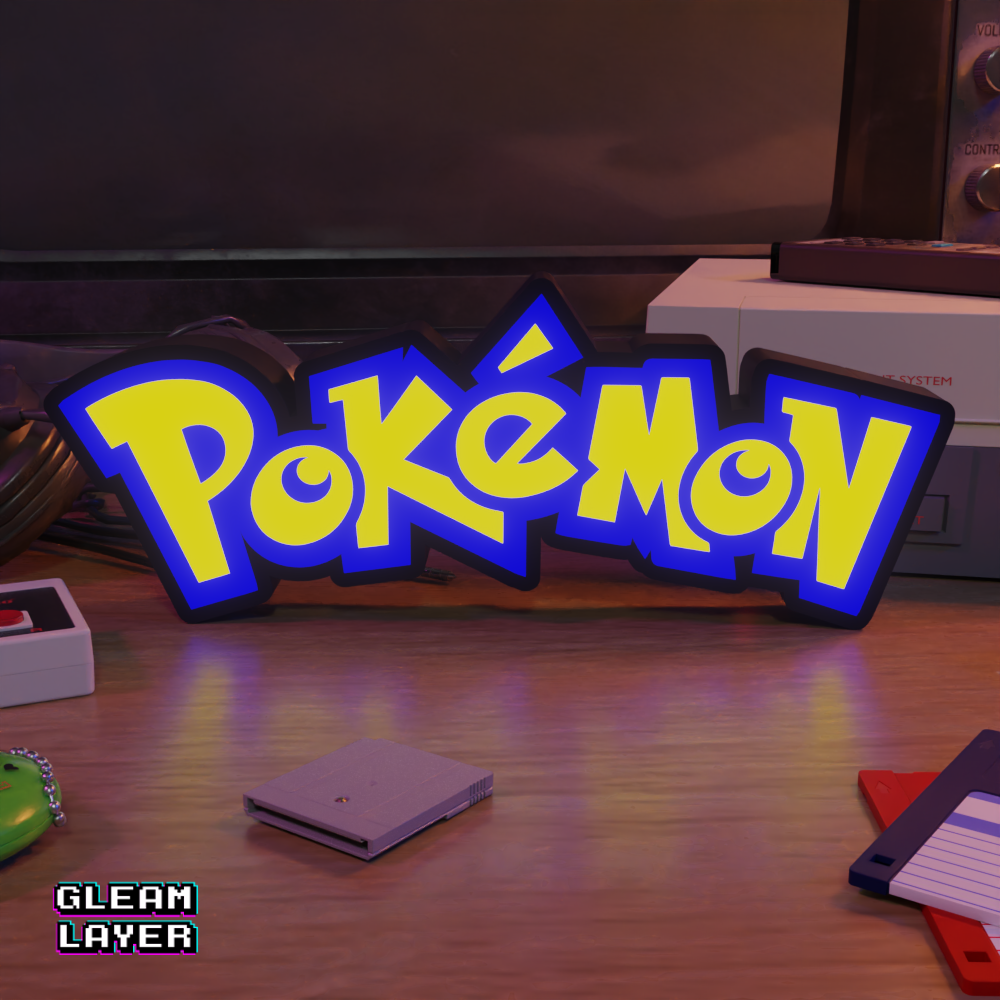 Pokémon RGB Glow Sign for Trainer & Gaming Rooms