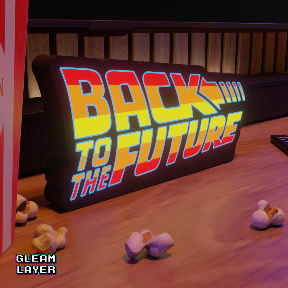 Back to the Future LED Lightbox for Collector & Cinema Spaces