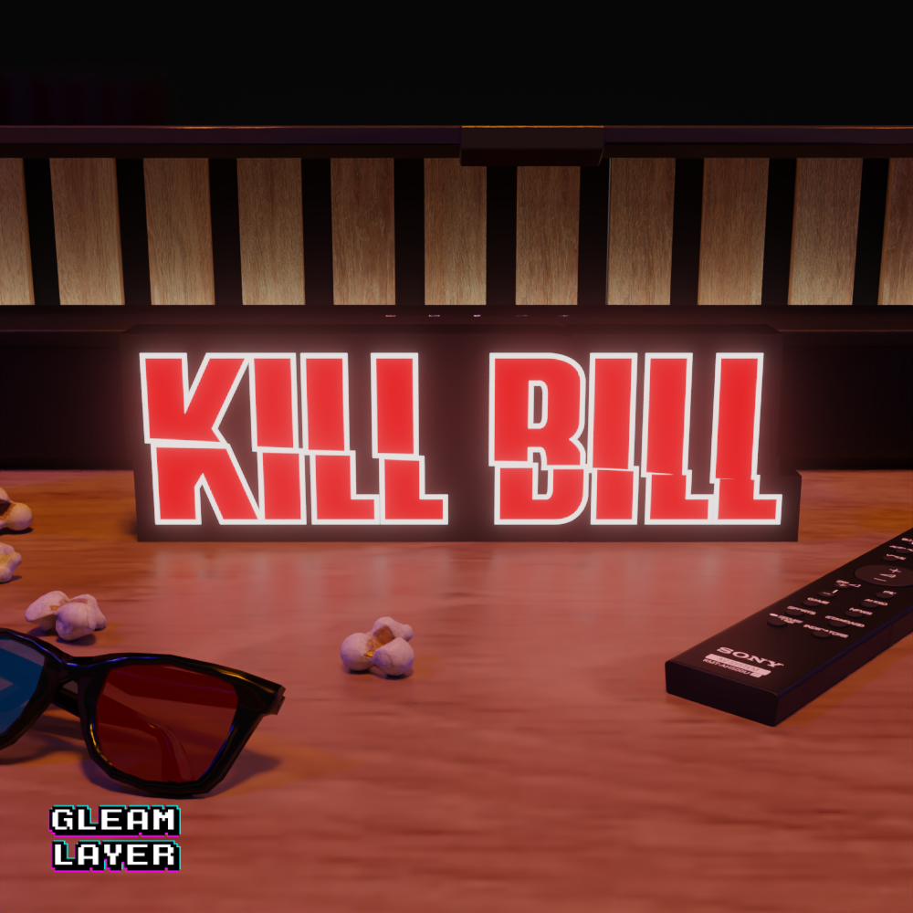 Kill Bill Movie Samurai RGB Glow Decor for Cult Film Rooms