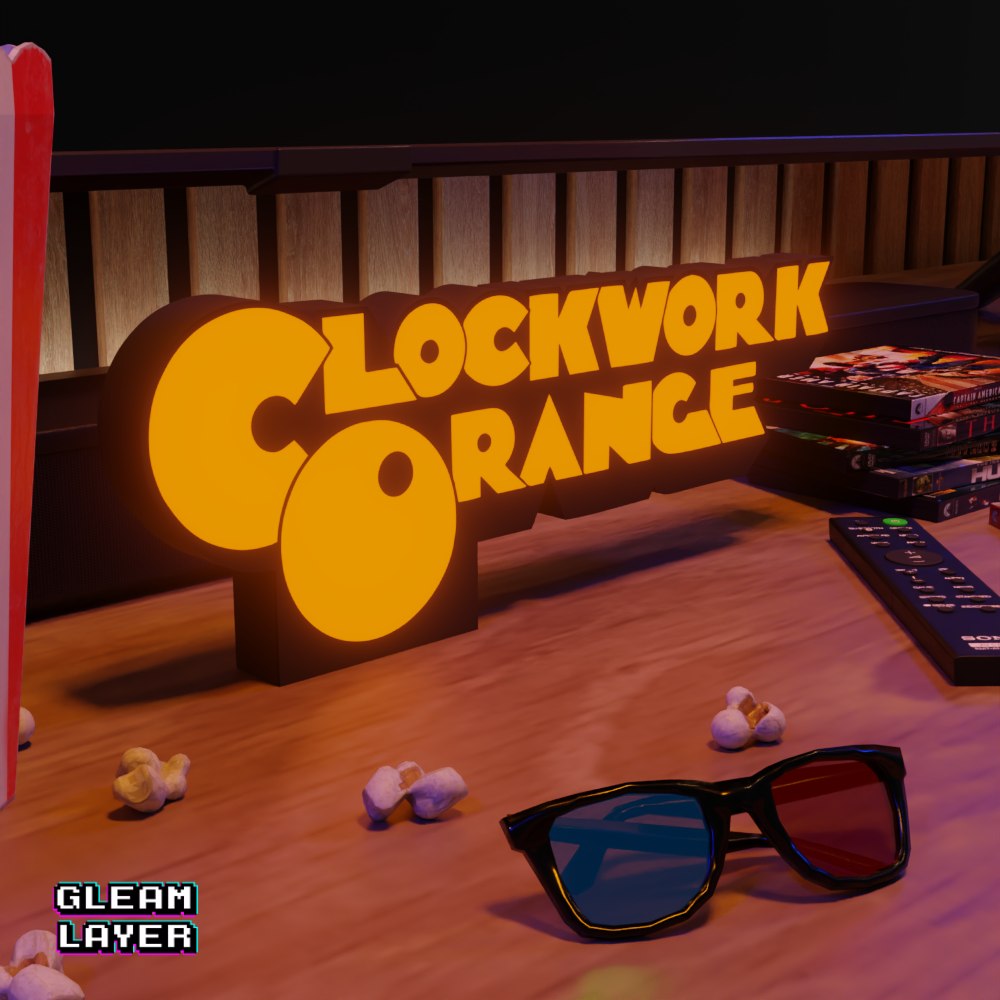 A Clockwork Orange LED Lightbox for Collector & Cinema Spaces