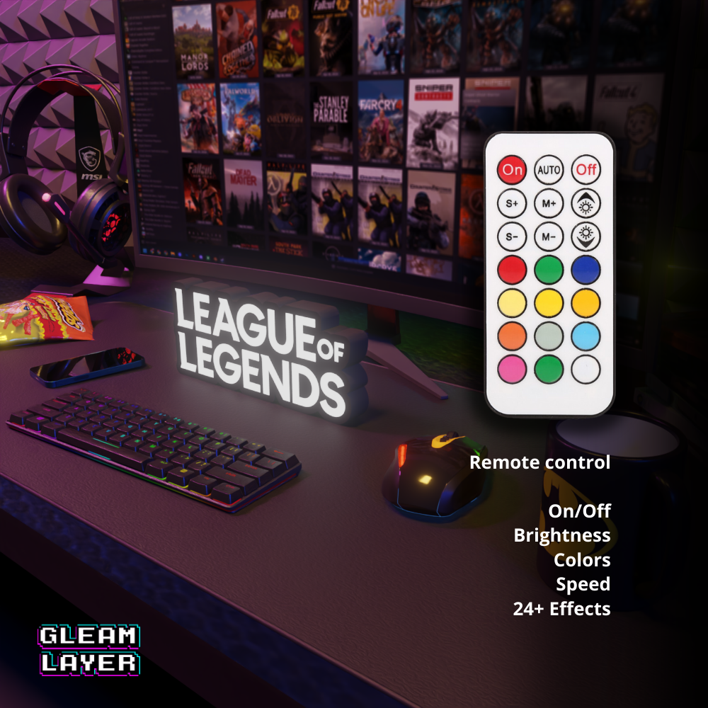 League of Legends Iconic MOBA LED Decor for Competitive Gaming Spaces