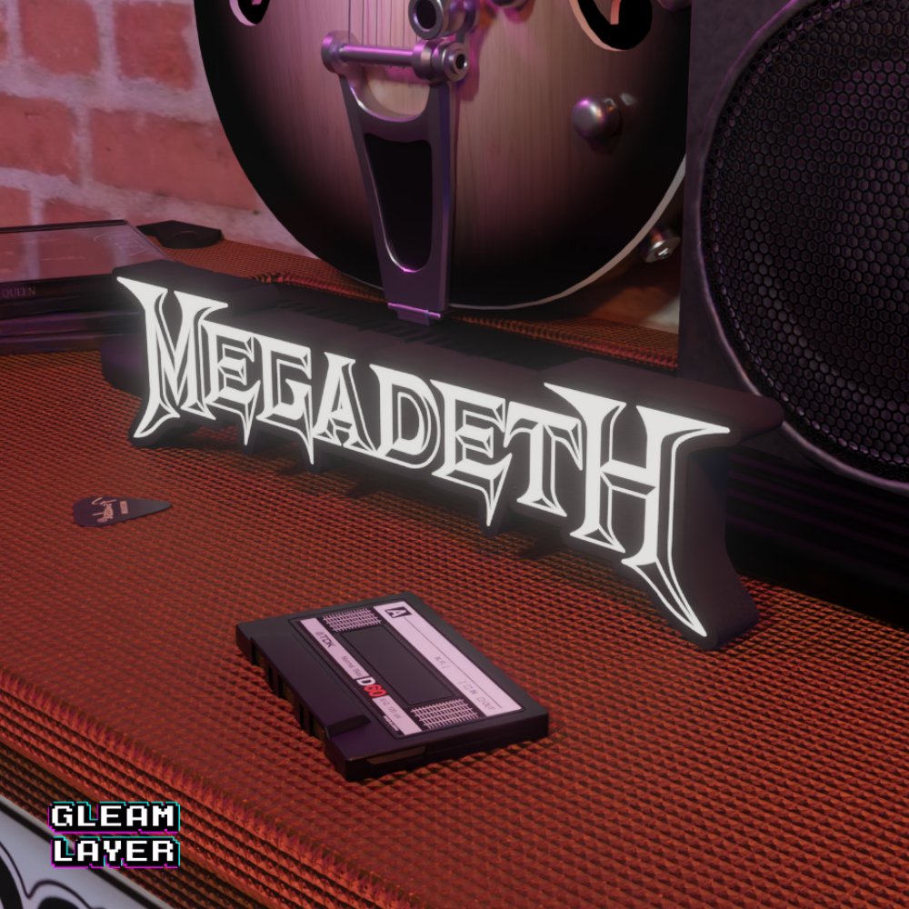 Dave Mustaine Inspired Band Logo Lamp for Collectors
