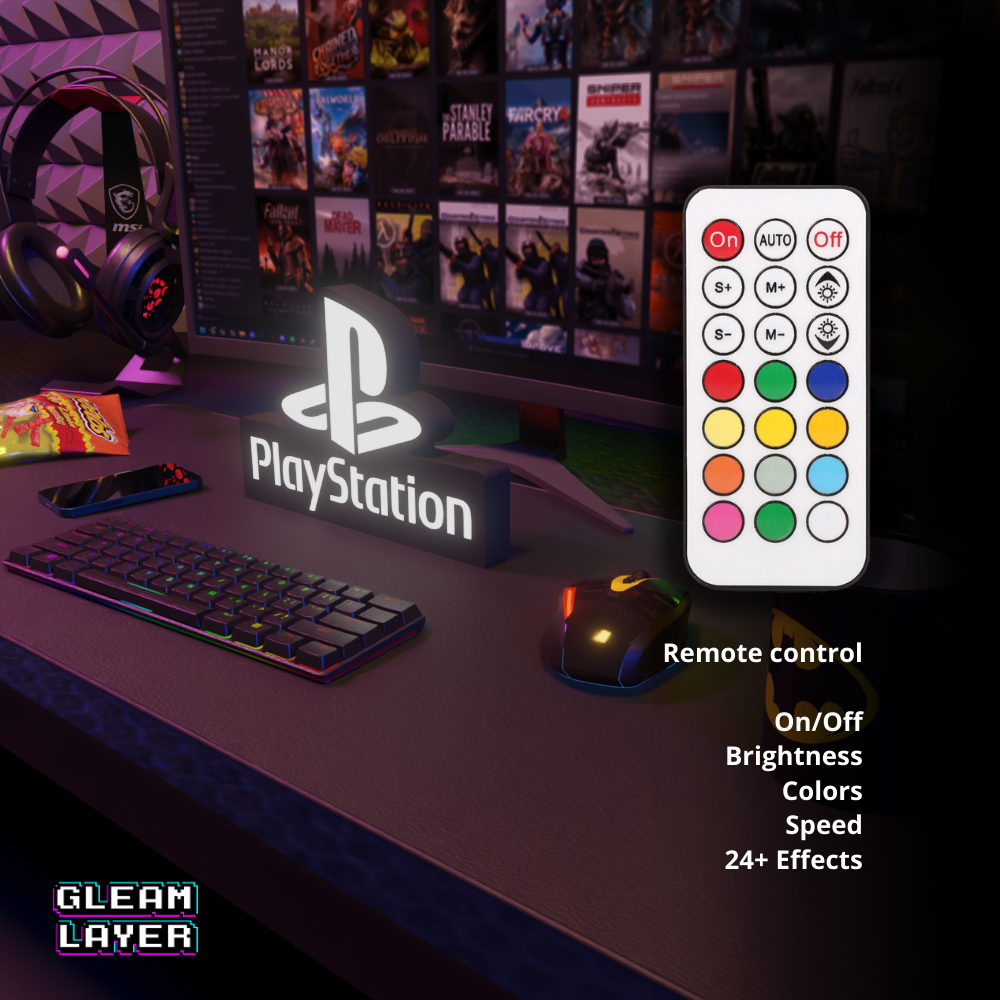 PlayStation Logo Iconic Console LED Decor for Ultimate Game Rooms