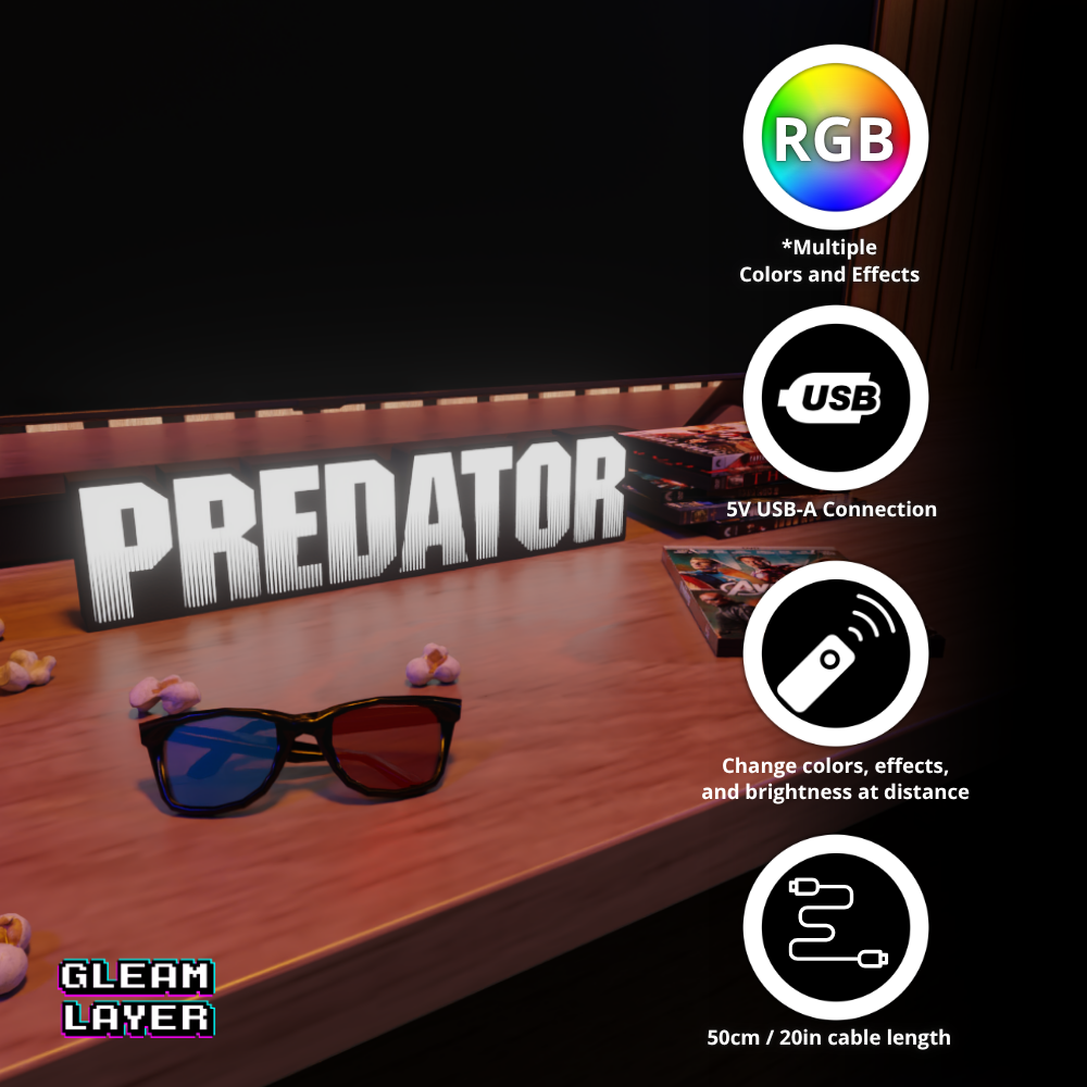 Predator RGB LED Wall Light Sci-Fi Movie Decor