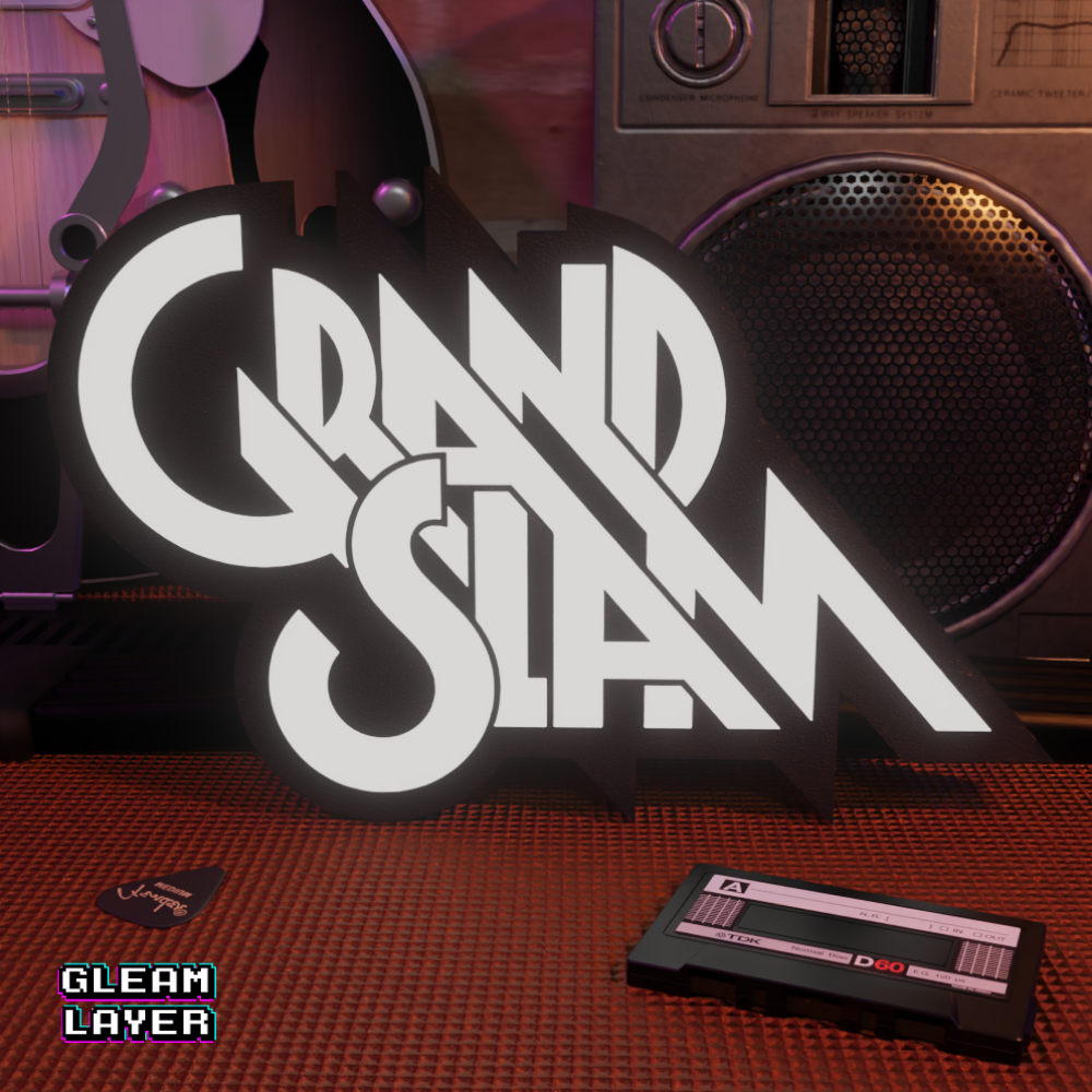 Grand Slam Classic Rock Glow Sign for Vintage Music Rooms