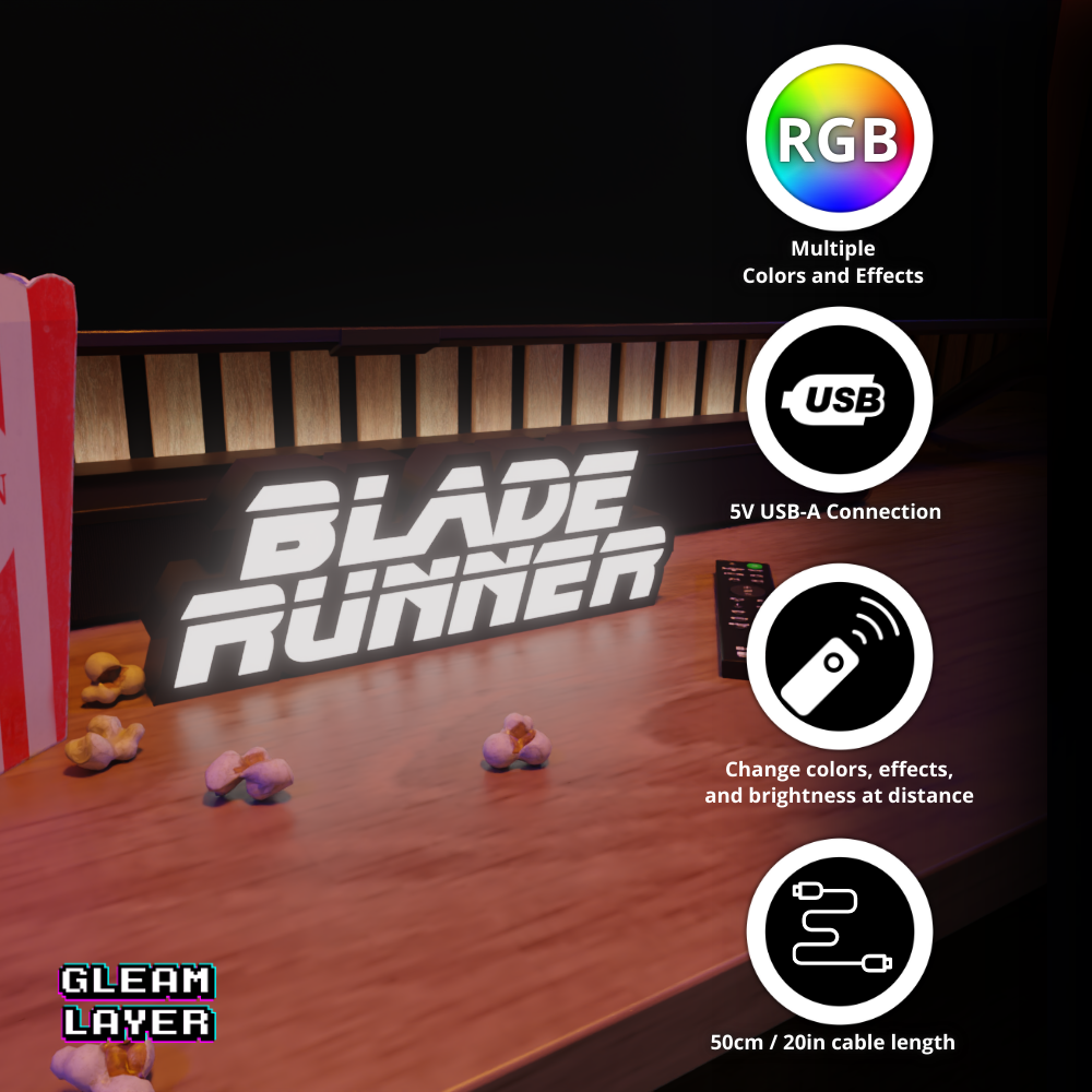 Blade Runner 2019 Cityscape RGB Atmosphere Display for Entertainment Rooms