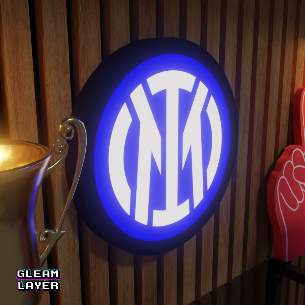 Inter Milan LED Lightbox RGB Wall Sign for Football Fans