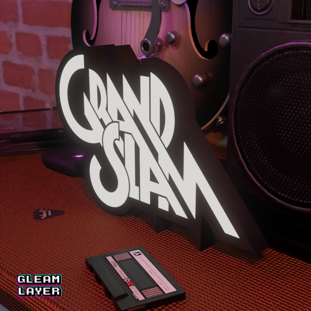 Grand Slam 80s Rock Neon Style Wall Light for Studio Decor