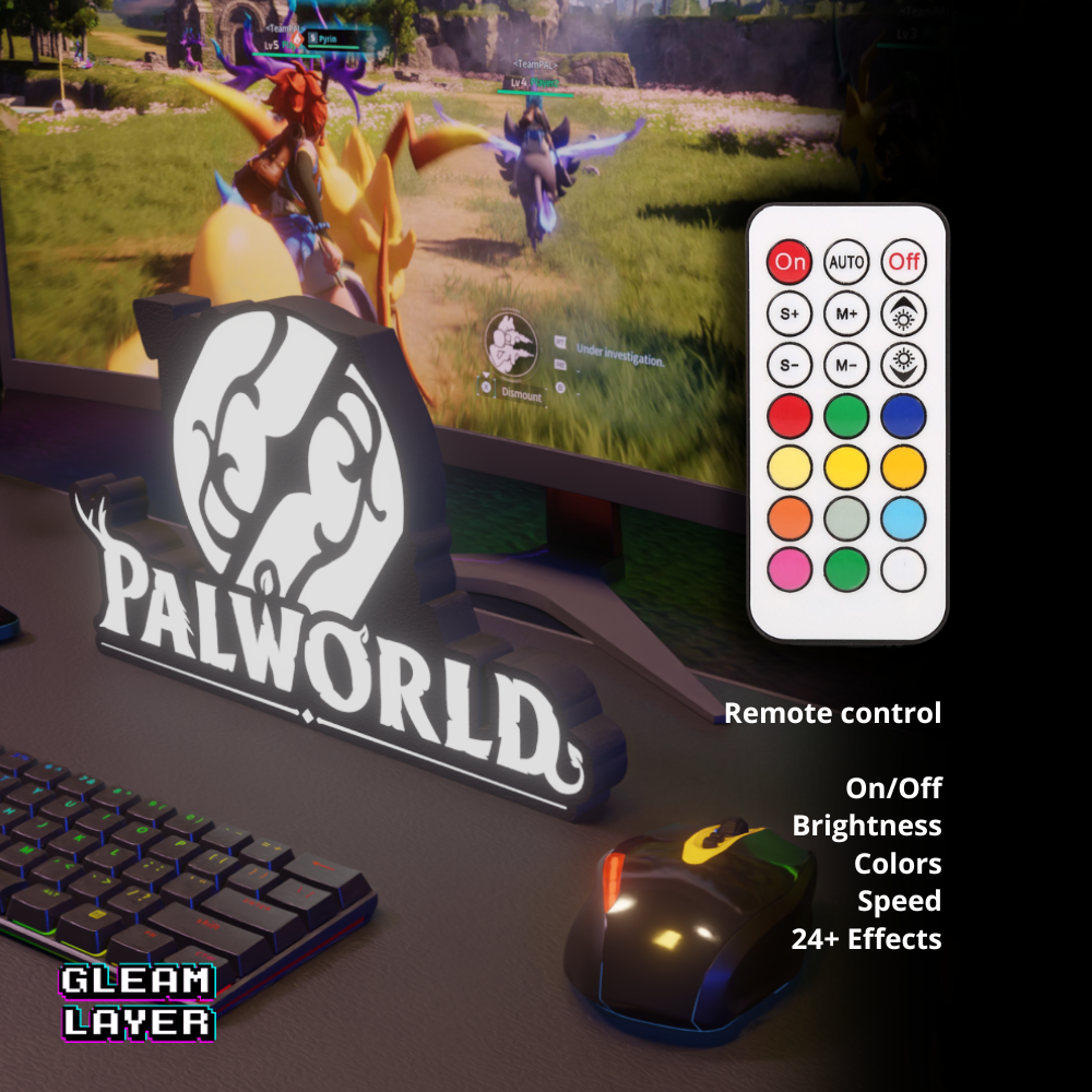 Palworld Pal Sphere Inspired LED Gaming Lightbox RGB Lamp