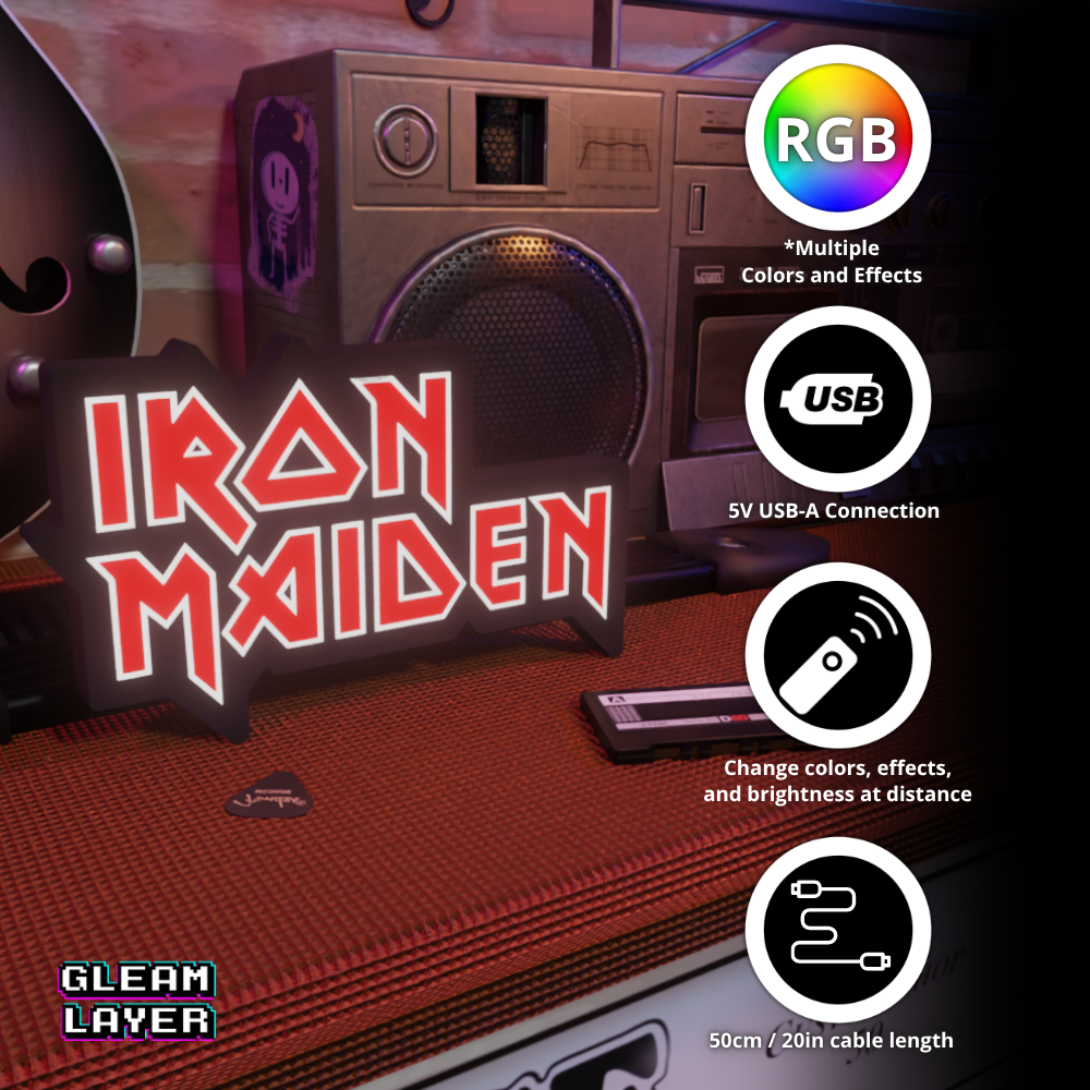 Iron Maiden RGB LED Wall Light Music Fan Decor
