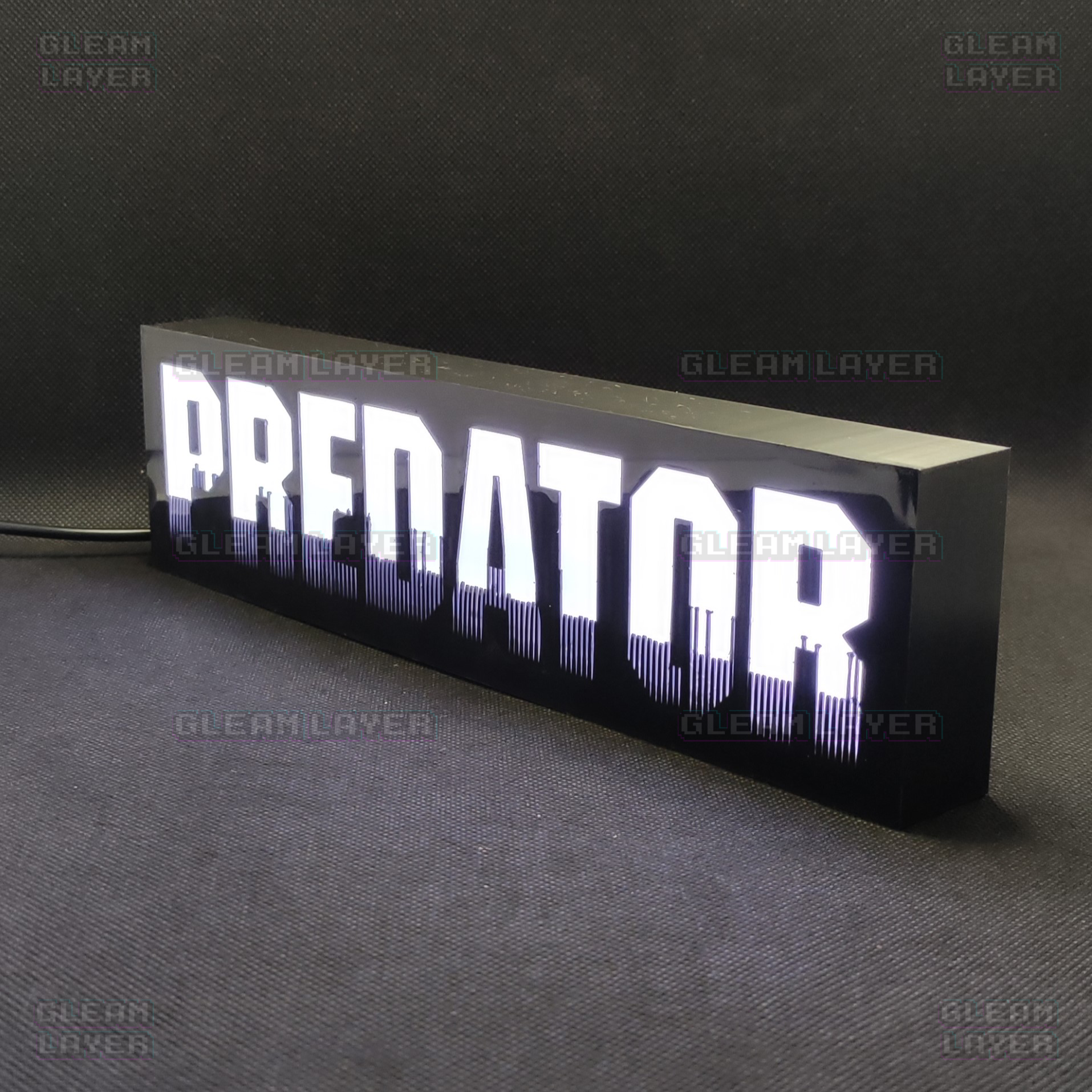 Predator Movie Alien Warrior LED Lightbox for Collector Spaces