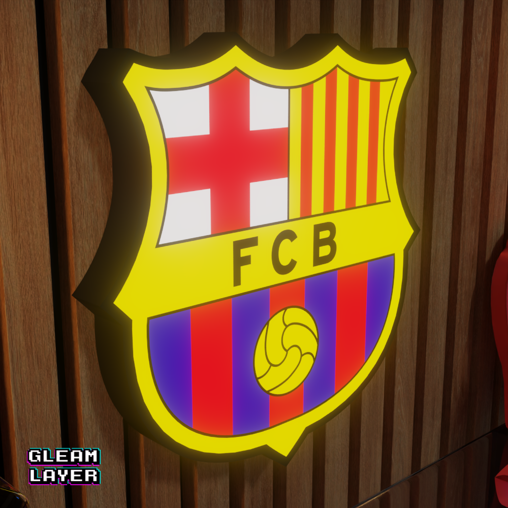 Barcelona FC LED Lightbox RGB Neon Wall Sign for Fans