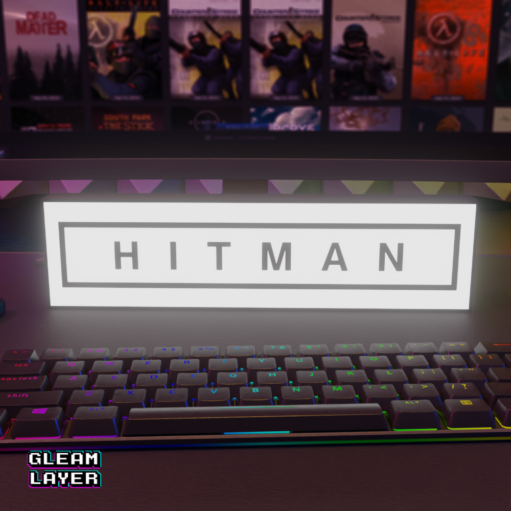 Hitman Stealth Assassin RGB Glow Decor for Gaming Rooms