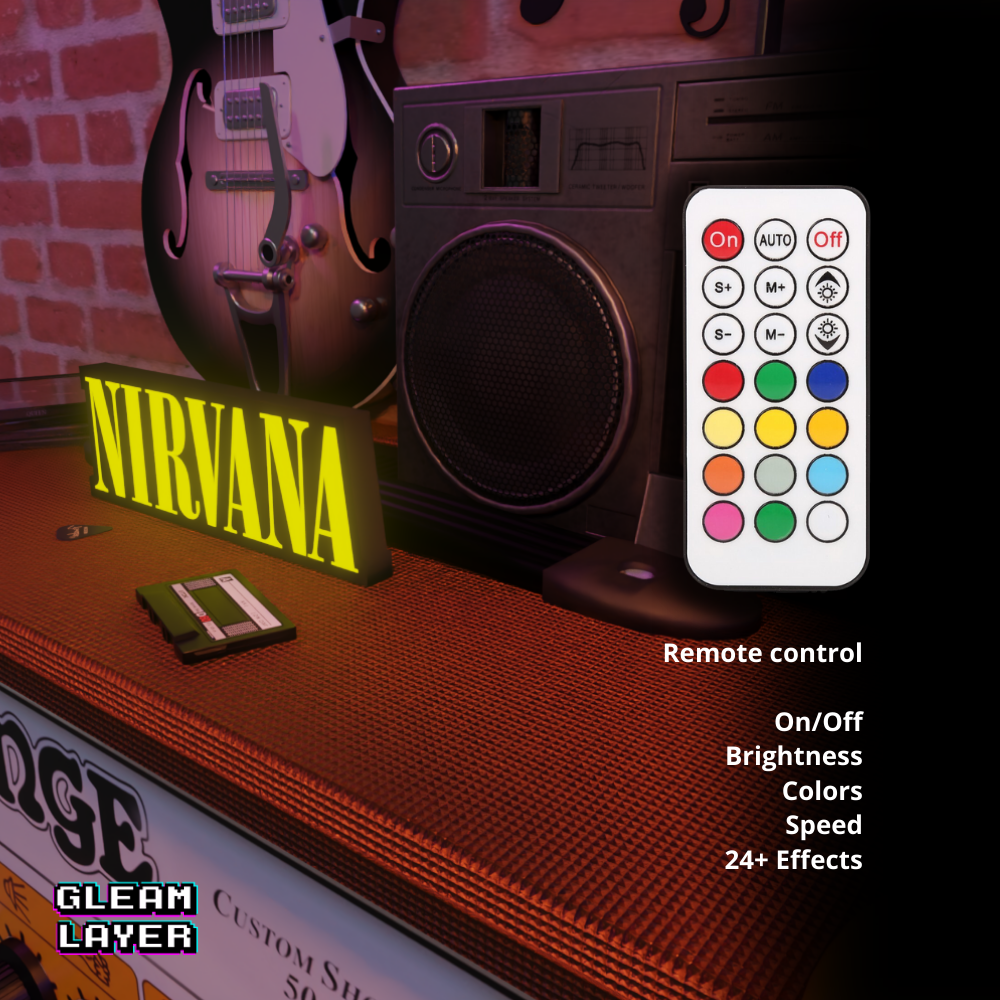 Iconic Grunge Era LED Accent for Music & Gamer Rooms