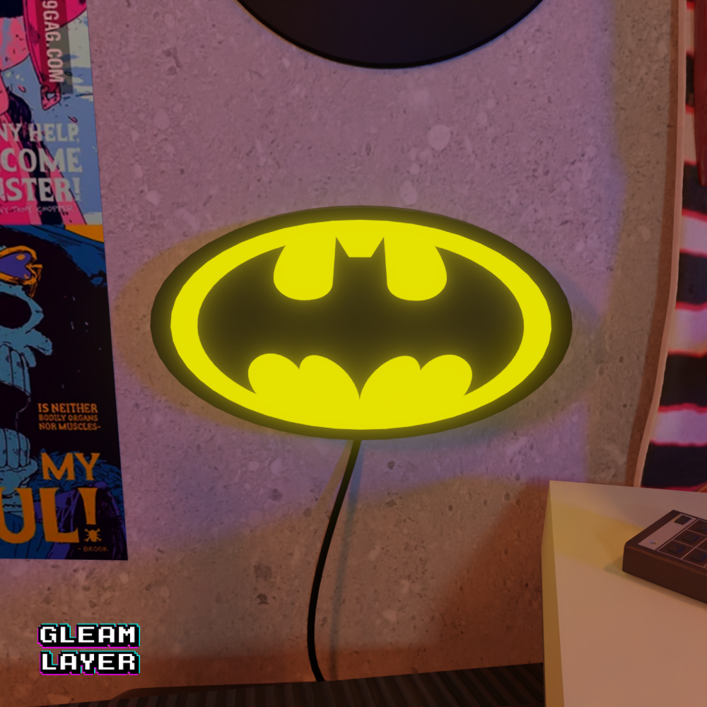 Batman Gotham Knight RGB Glow Decor for Dark Hero Gaming Rooms