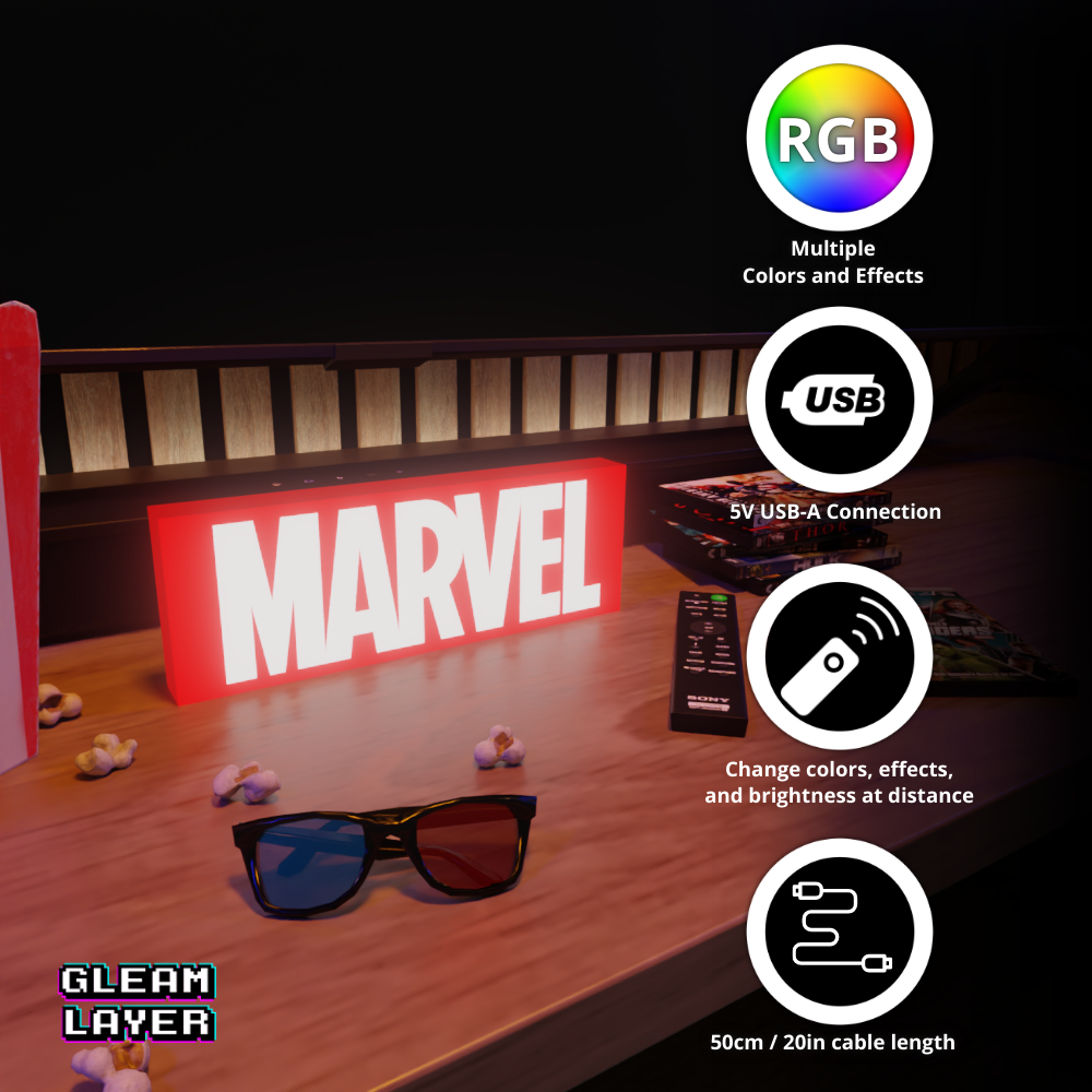 Marvel Heroes Era RGB Atmosphere Display for Entertainment Rooms