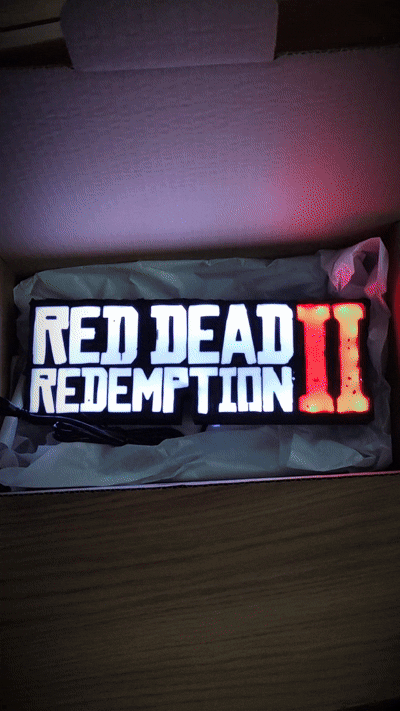 Red Dead Redemption 2 Led Gaming Light Sign