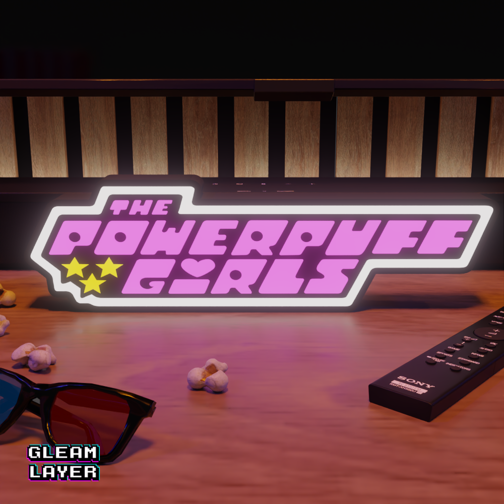 Powerpuff Girls Cartoon RGB Glow Decor for Retro TV Rooms
