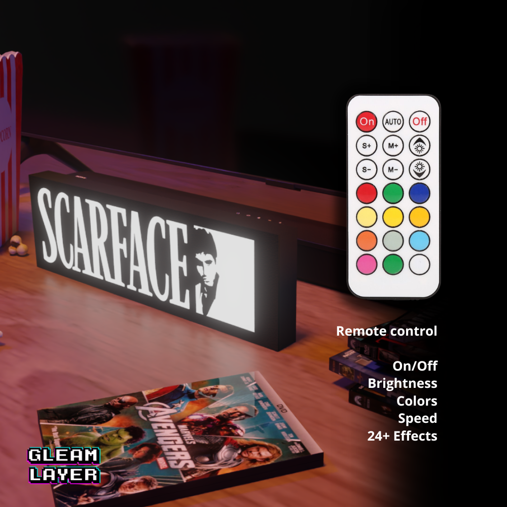 Scarface Iconic Gangster Film LED Decor for Stylish Spaces