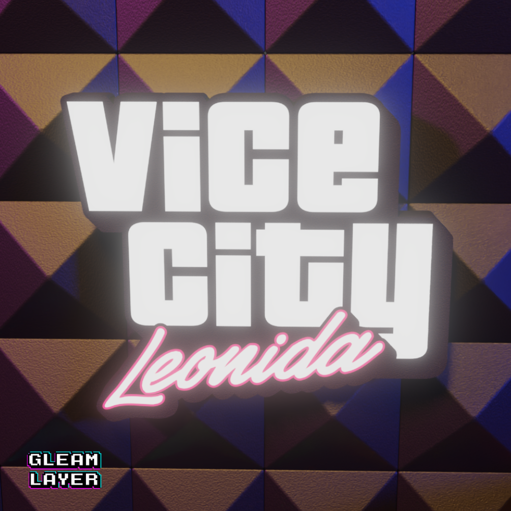 Bring GTA VI style to your gaming room with this Vice City Leonida RGB LED Neon Lightbox.